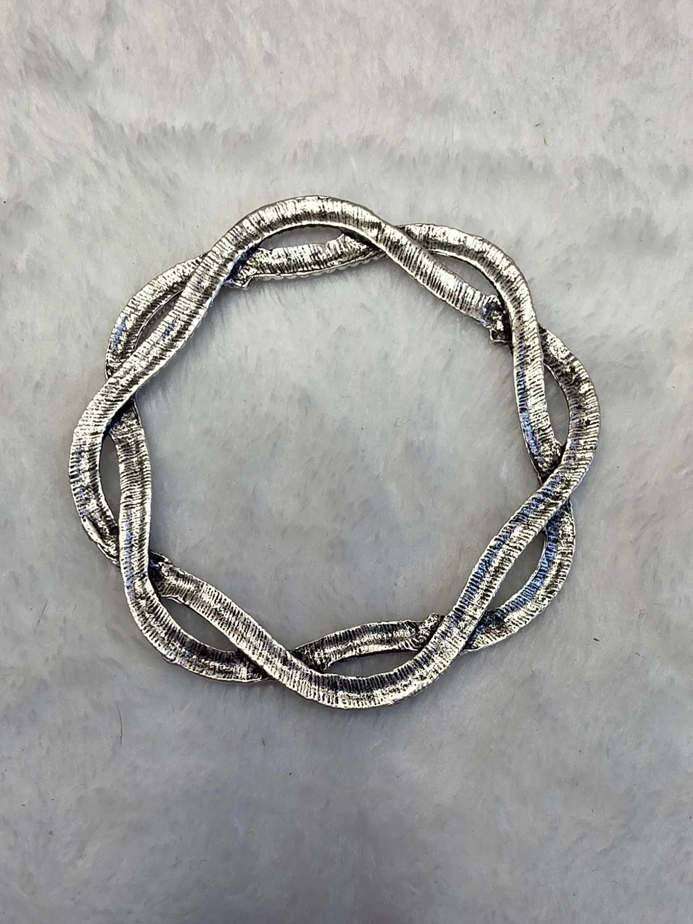 Braided Snake Knot Hair Pin with Silver Stick